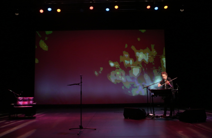 Laurie Anderson performing "The Language of the Future" at transmediale 2017 ever elusive