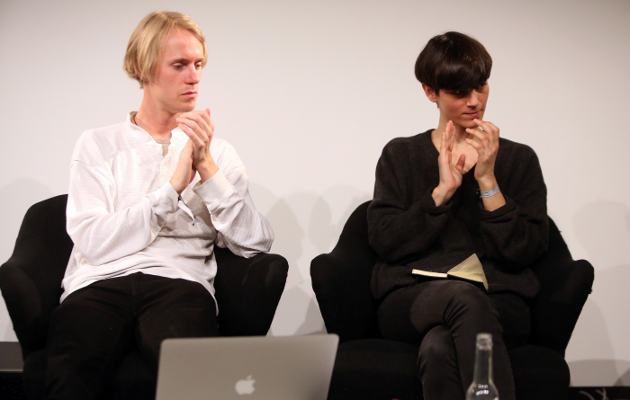 Søren Rasmussen and Jara Rocha at "Machine Research – Interfaces", transmediale 2017