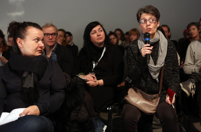 Audience at "Middle Session: The Middle to Come", transmediale 2017