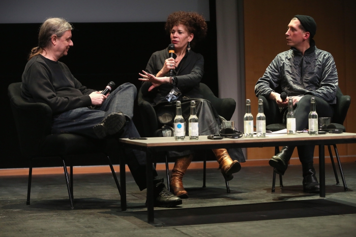 Steve Kurtz, Diana McCarty and Johannes Paul Raether at "Strange Ecologies: From Necropolitics to Reproductive Revolutions", transmediale 2017