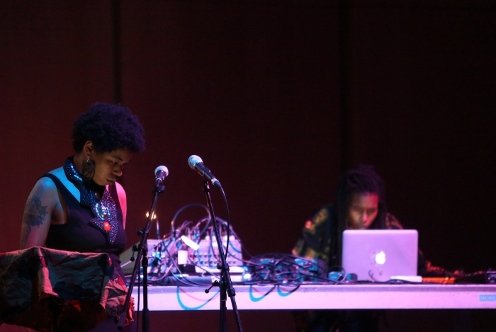 Rasheedah Phillips & Moor Mother (Black Quantum Futurism Collective) at the transmediale opening ceremony