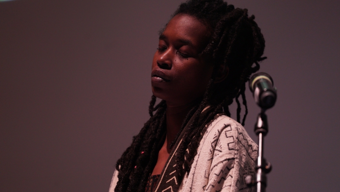 Moor Mother performing "Ritual Causality 003", transmediale 2017